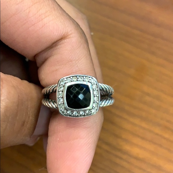 David Yurman black onyx cable ring - Picture 3 of 3